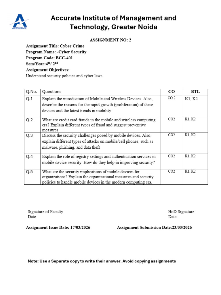 Cyber Security Assignment 2nd | PDF