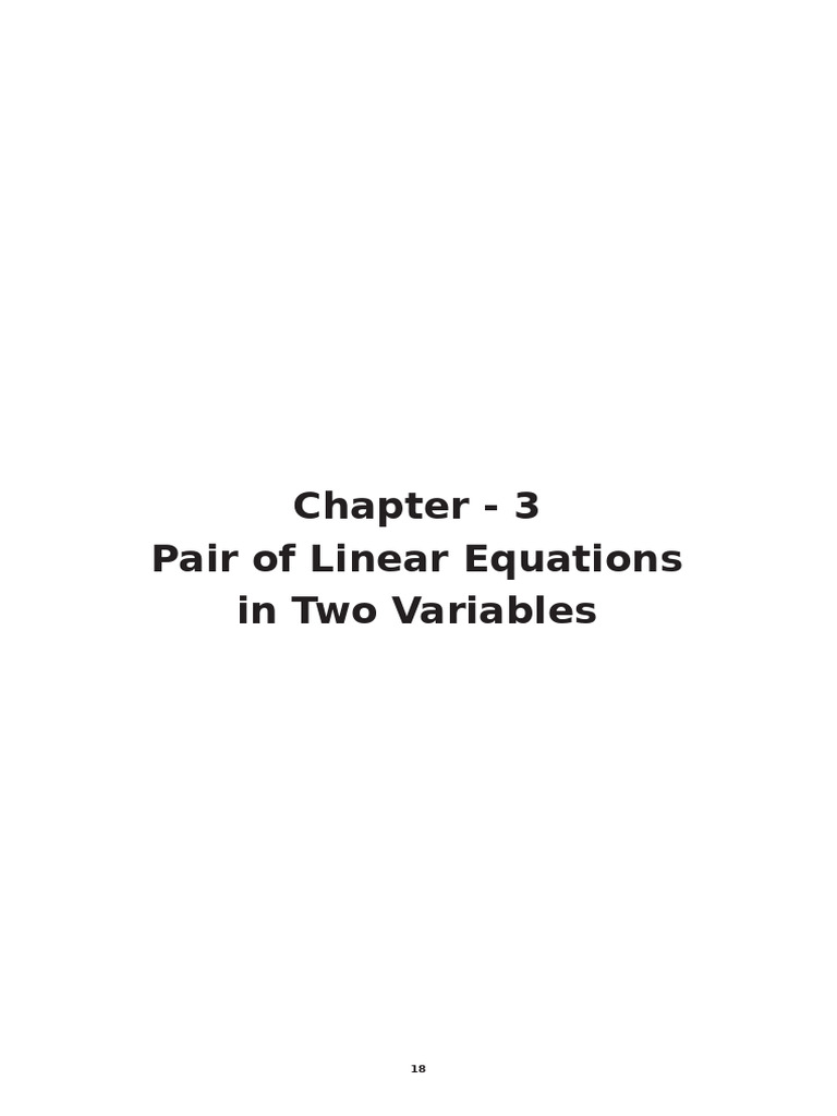 Cbse Class 10 Maths Chapter 2 Pair of Linear Equations in Two Variables ...