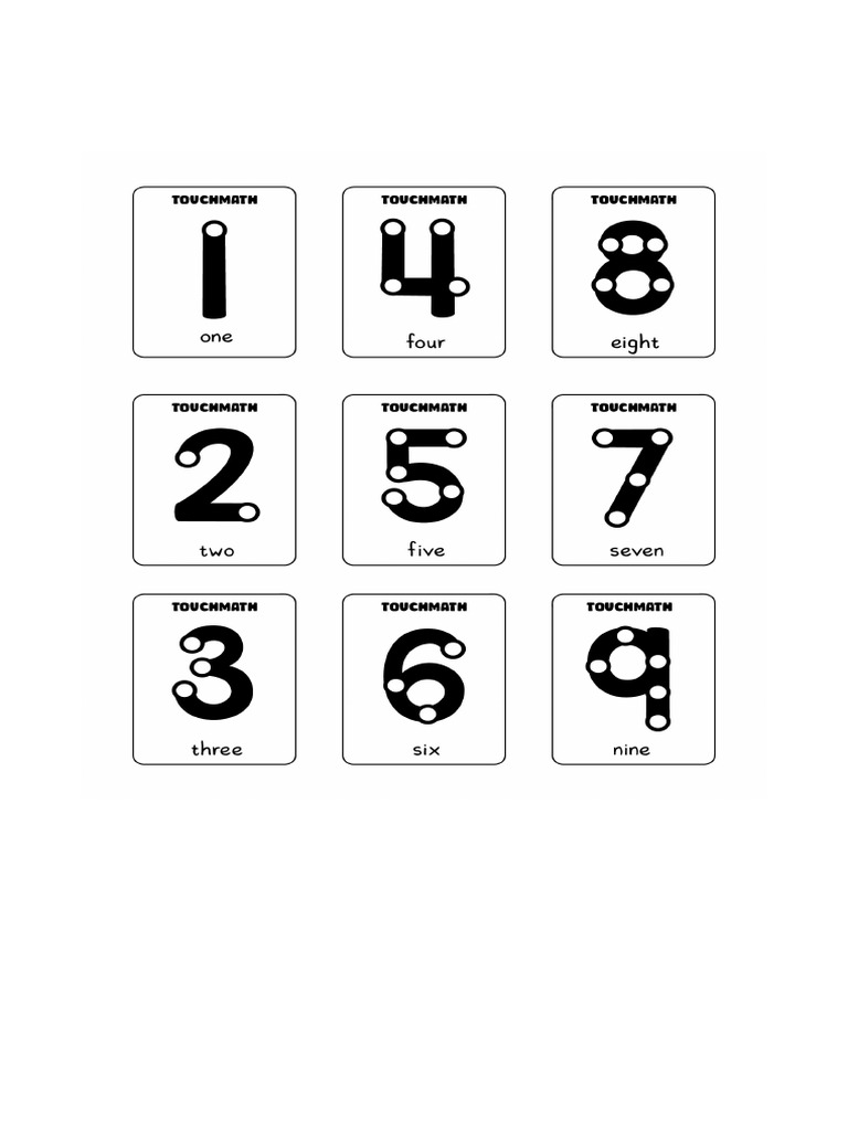 Printable Touchmath Numbers 376388.Jpg | PDF