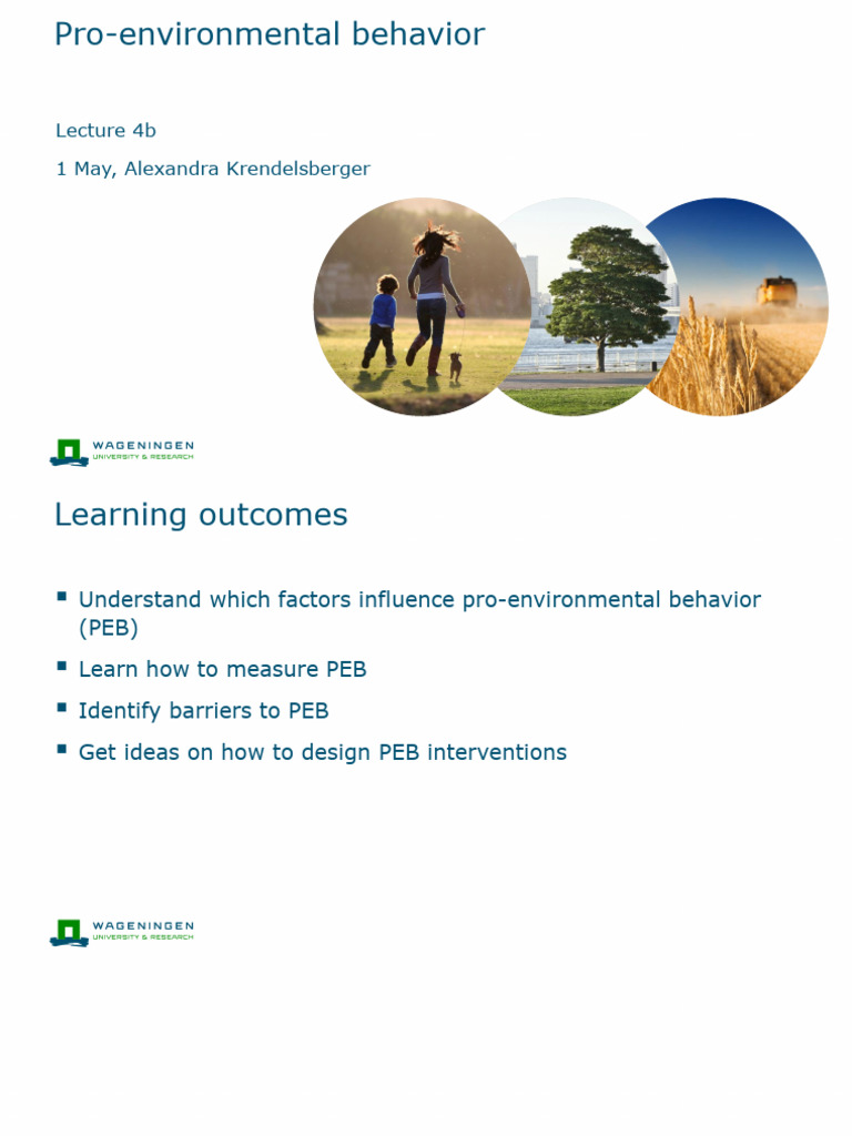 Lecture 4b Pro-Environmental Preferences | PDF