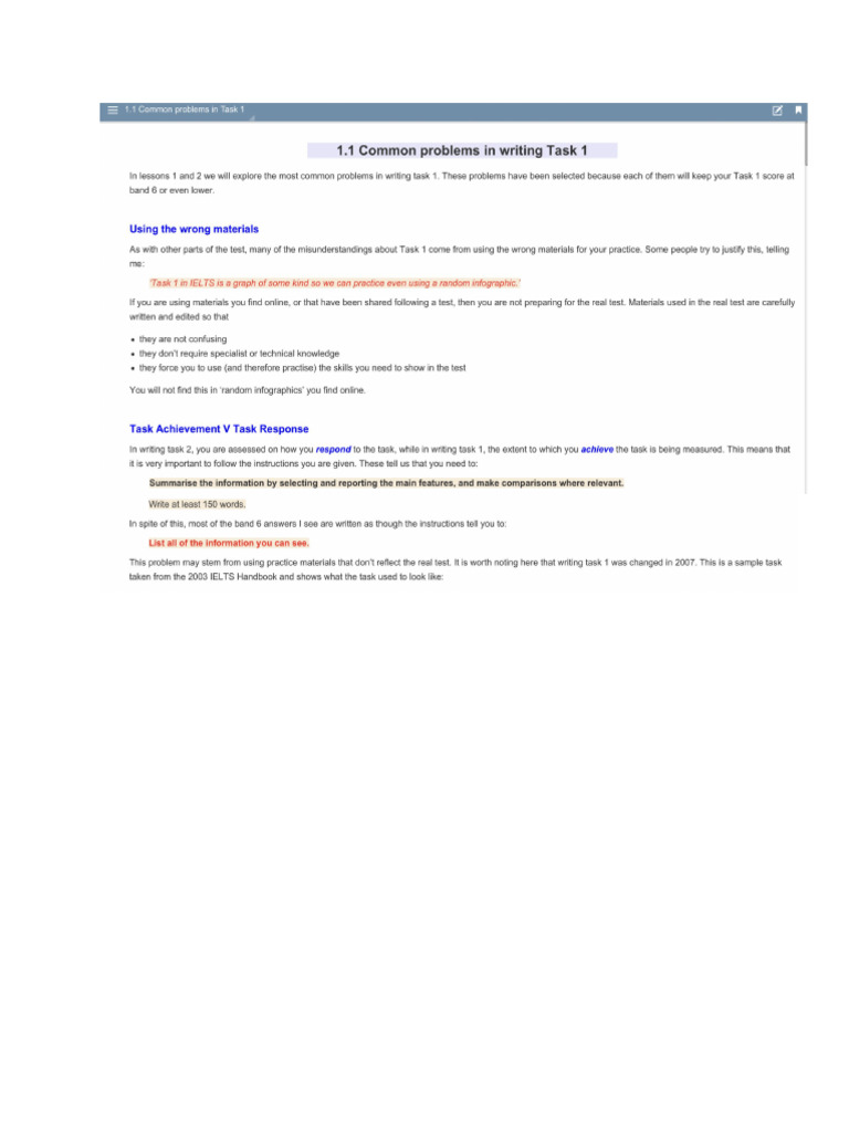 The Key To IELTS Academic Writing Task 1 | PDF