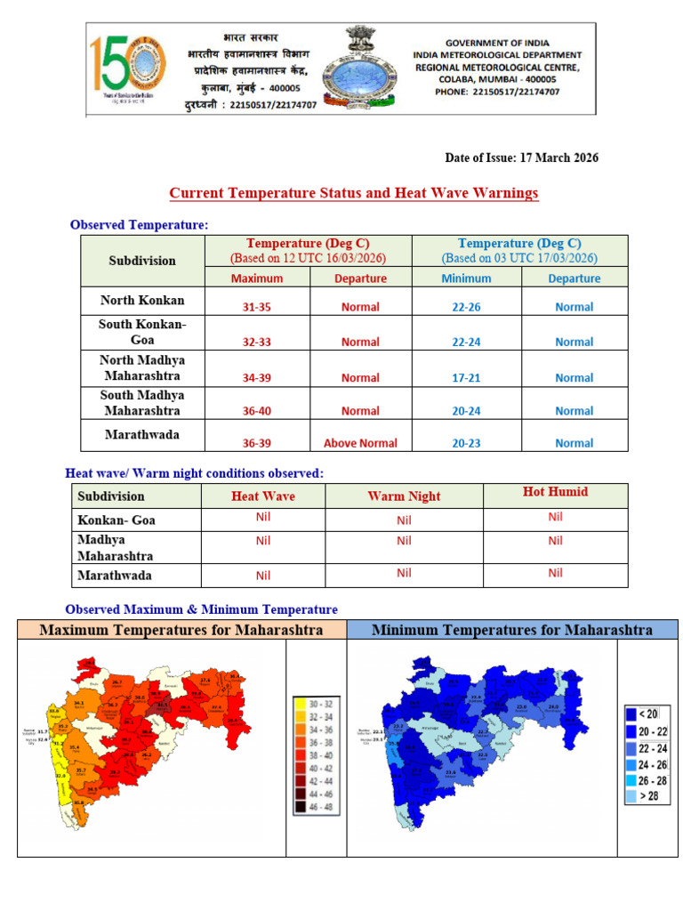 Special Temperature Bulletin Dated 17 March 2026 | PDF