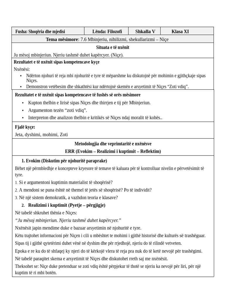 Ju Mësoj Mbinjeriun. Njeriu Tashmë Duhet Kapërcyer. | PDF