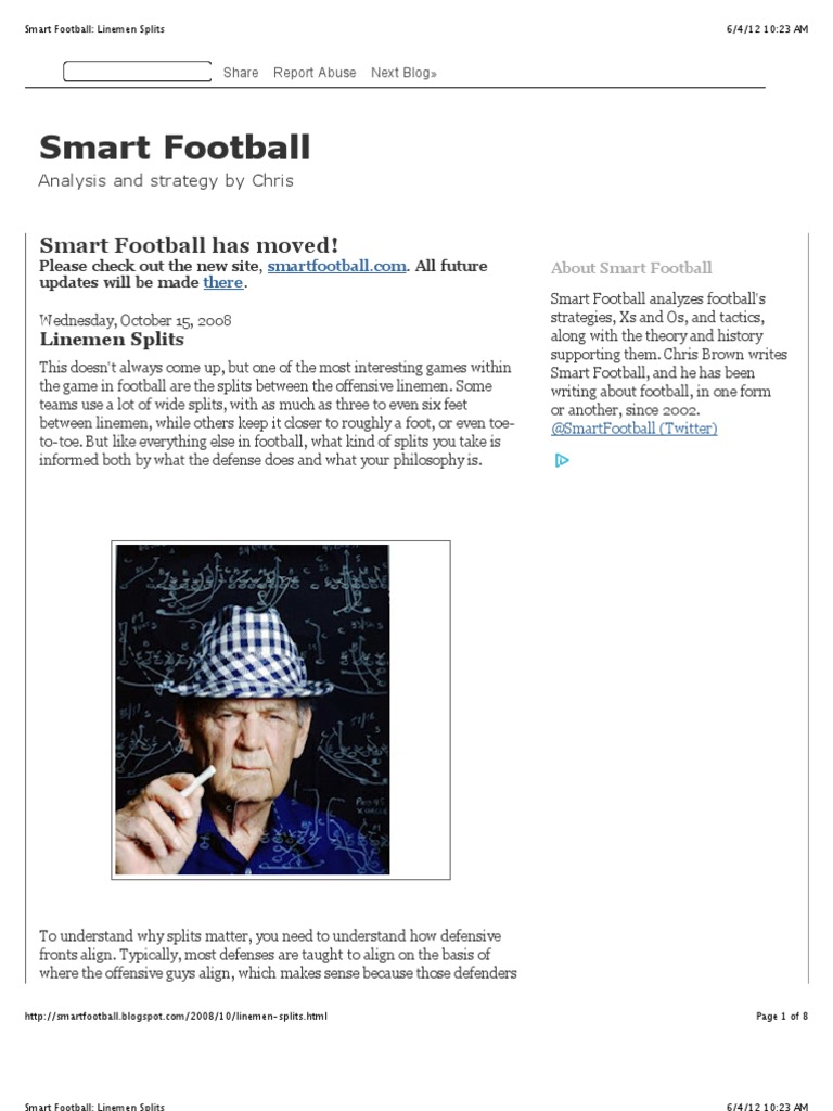 Understanding Linemen Splits in Football | PDF | Quarterback | American ...