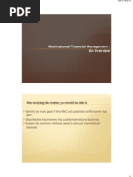 Multinational Financial Management Extra Notes