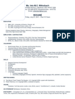 Resume Inta M.C. Mitterbach 20120727 (One Page)