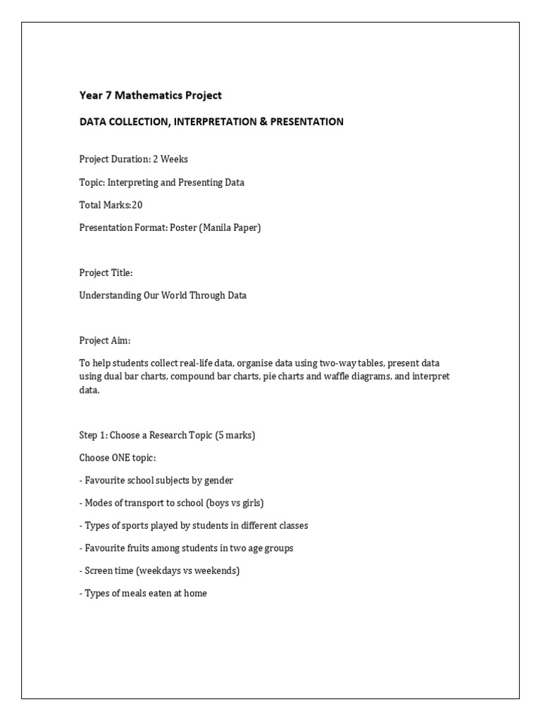 Year 7 Data Project | PDF