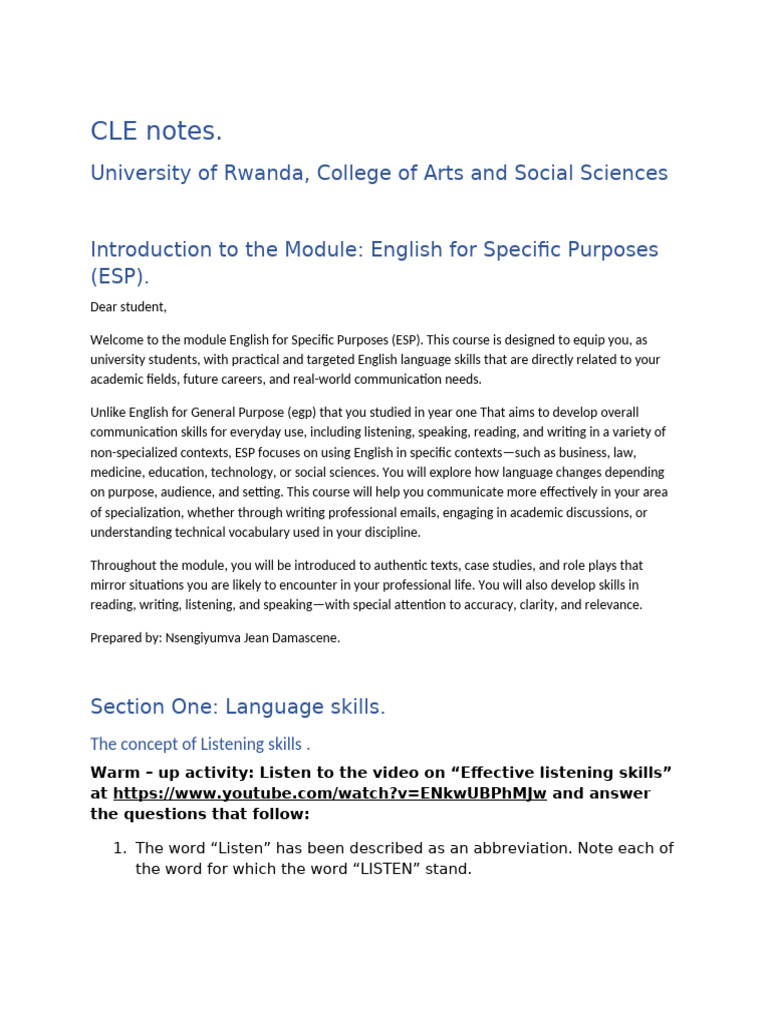 C L E Notes | PDF