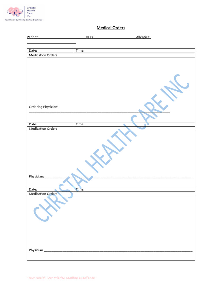 Medical Orders | PDF