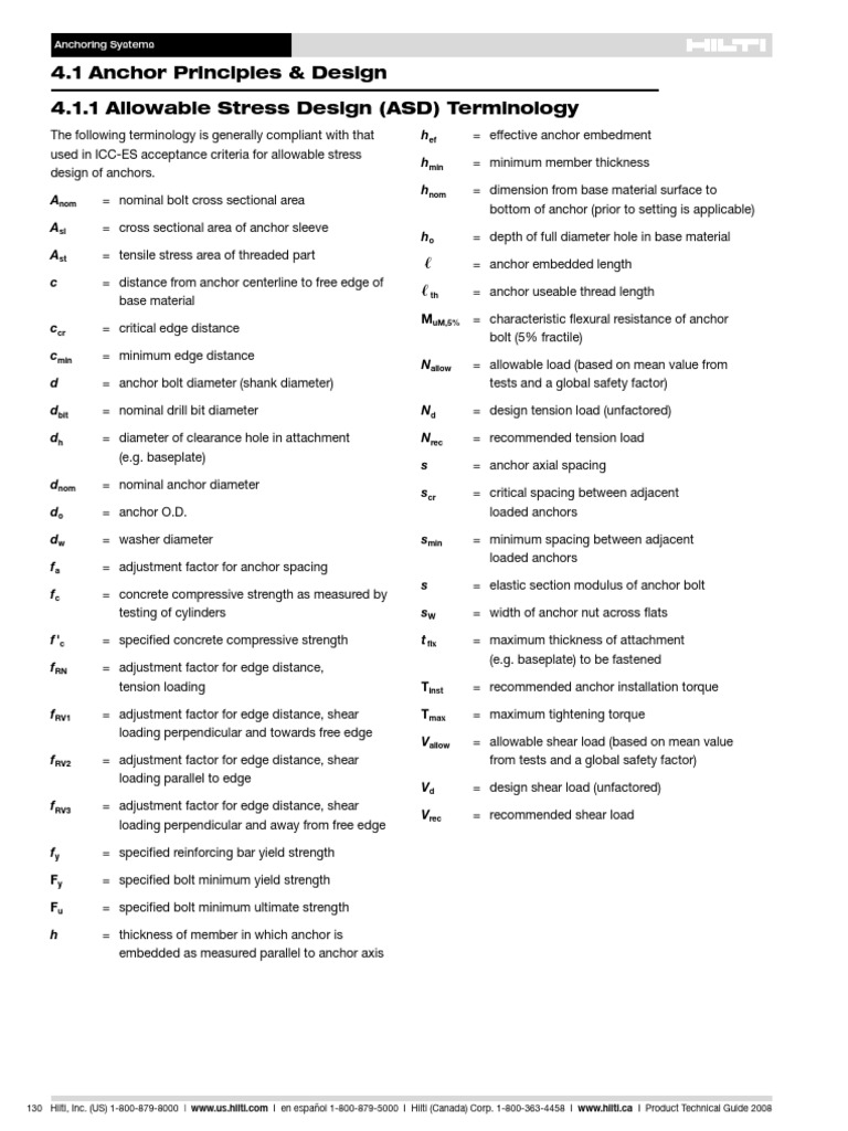 Hilti - Anchor Principles and Design | PDF