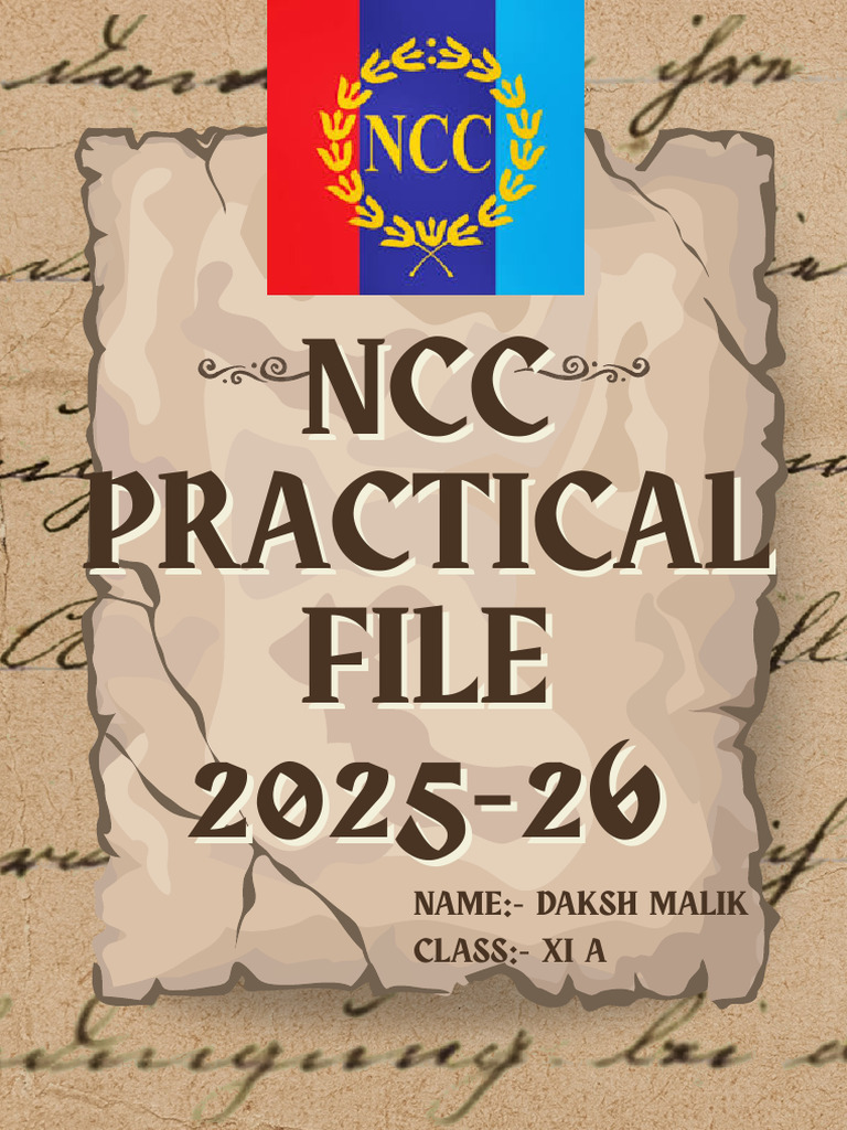 NCC Practical File 2025-26 | PDF