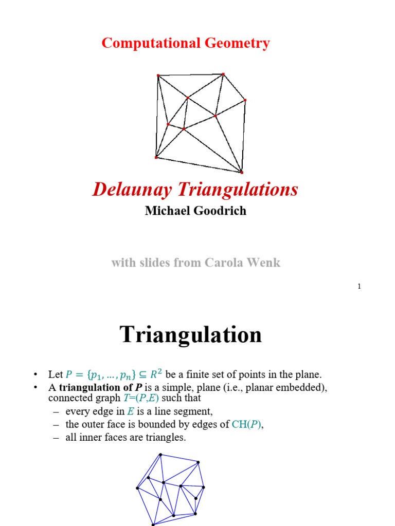 Delaunay Triangulations: Computational Geometry | PDF