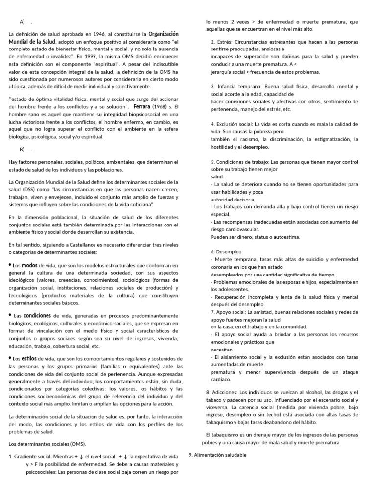 La Definición de Salud Aprobada en 1946 | PDF