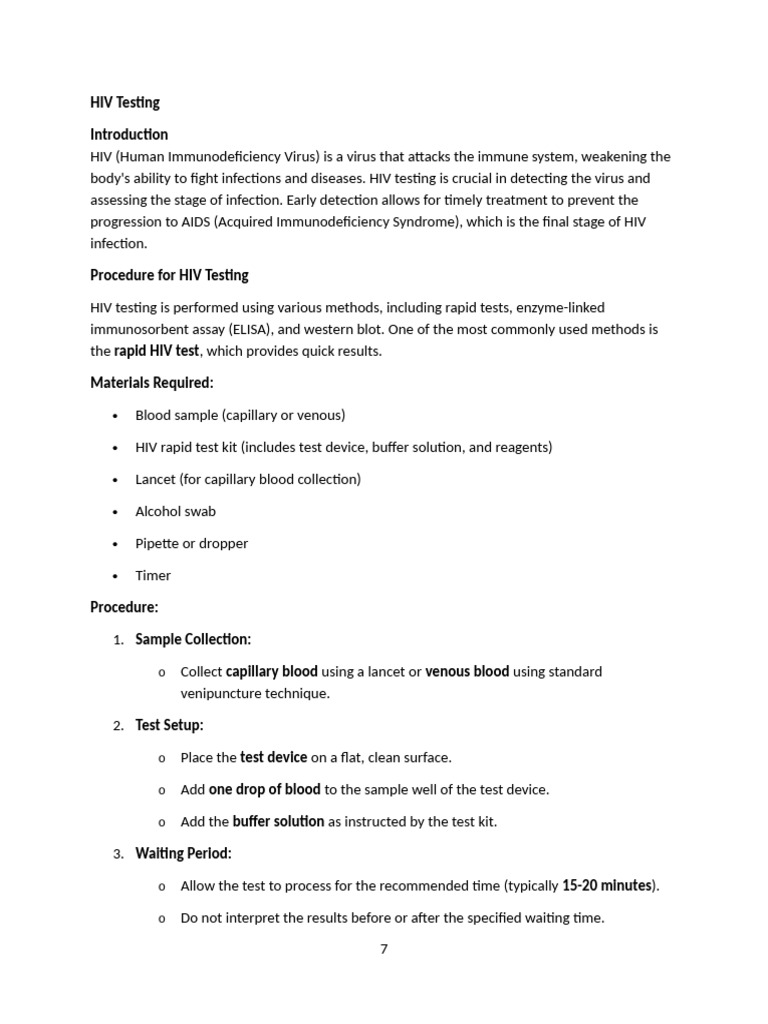 HIV Testing | PDF