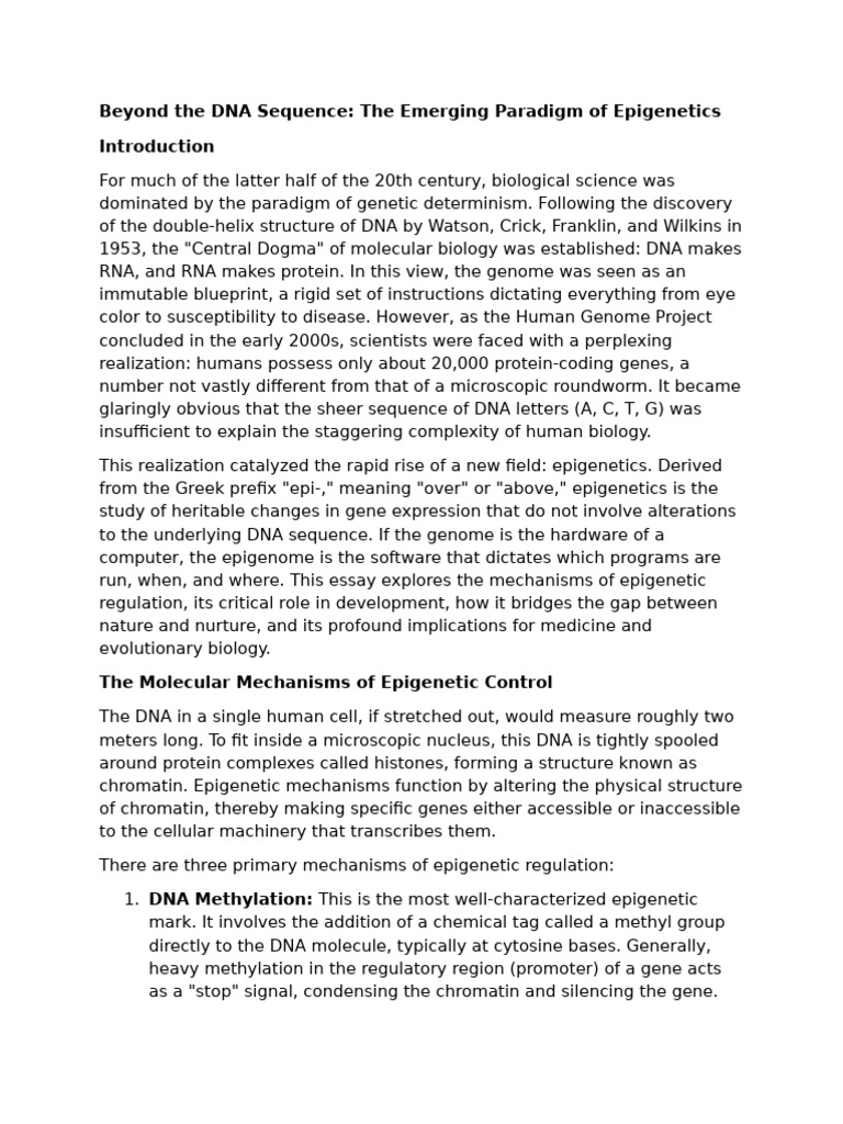 Beyond The DNA Sequence | PDF