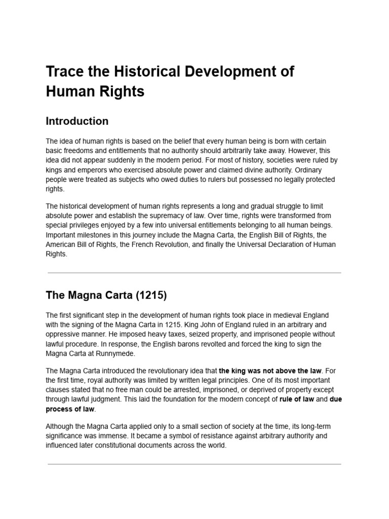 Development of Human Rights | PDF