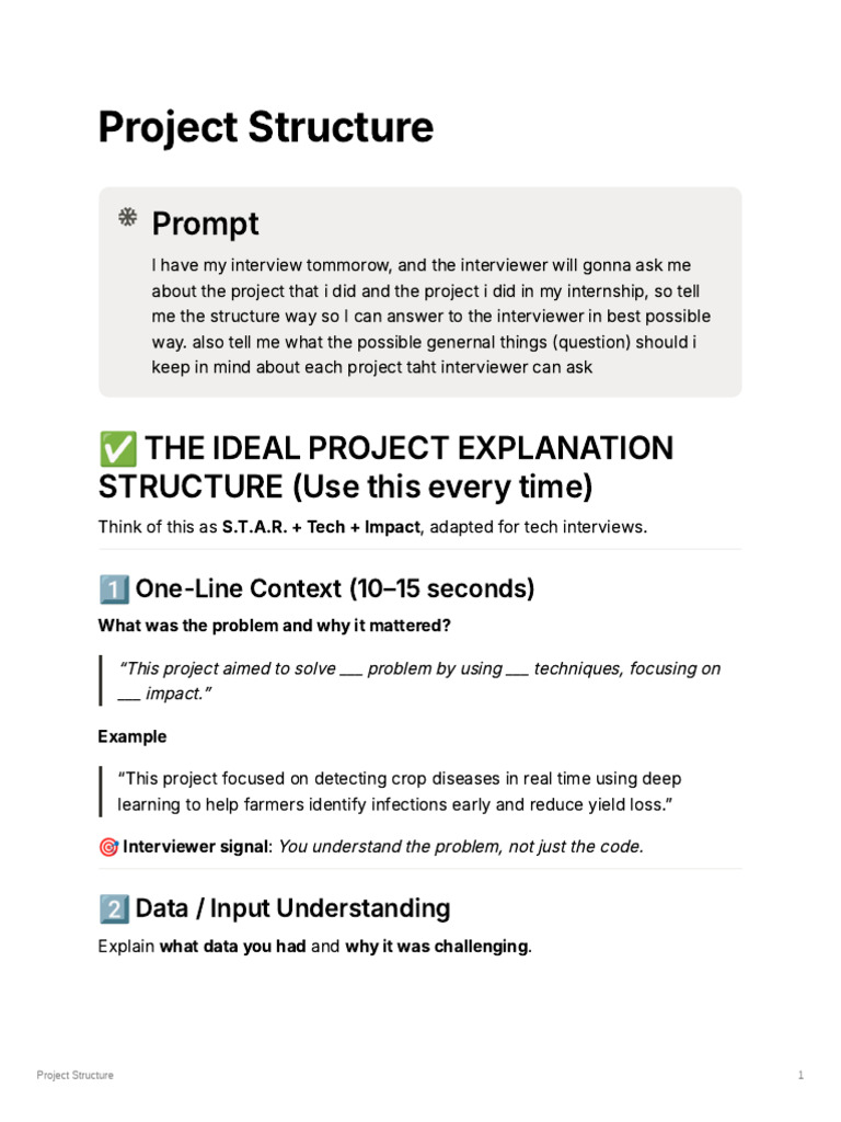 Project Structure | PDF