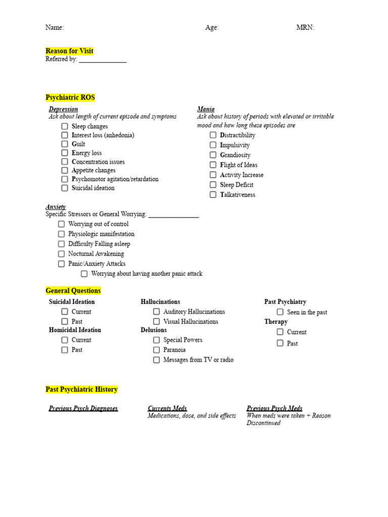 New Patient Template | PDF