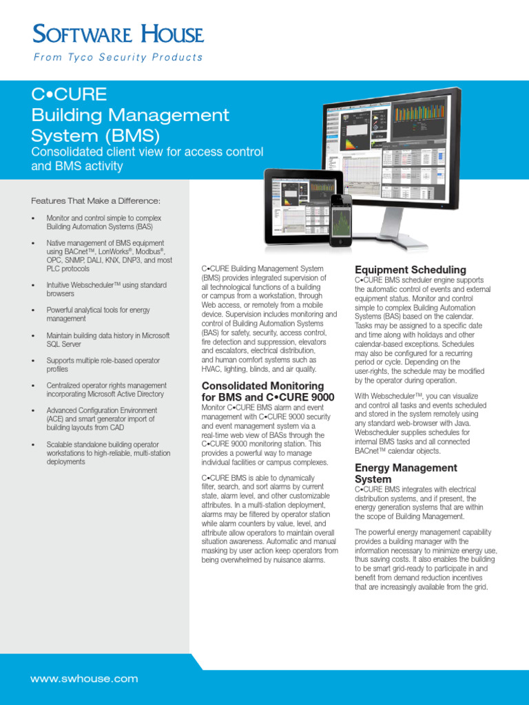 C Cure Building Management System Bms | PDF | Building Automation | Scada