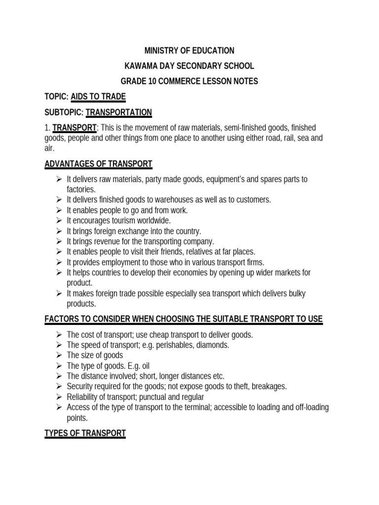 g10 Comm Lesson Notes | PDF