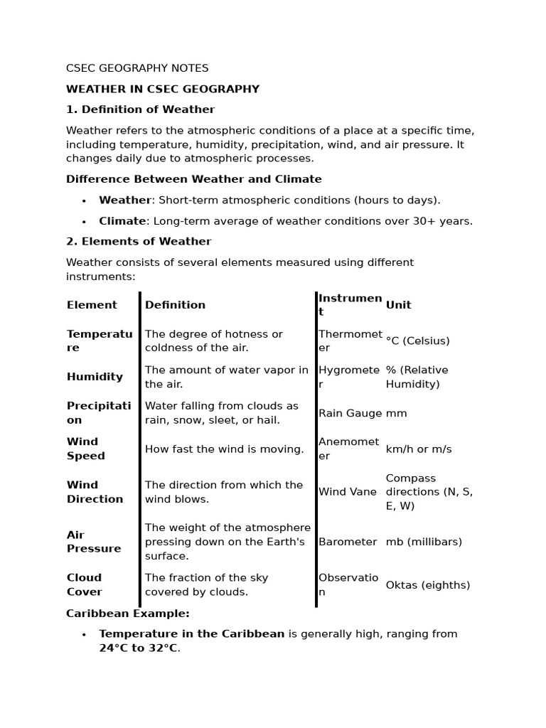 Geography Notes | PDF