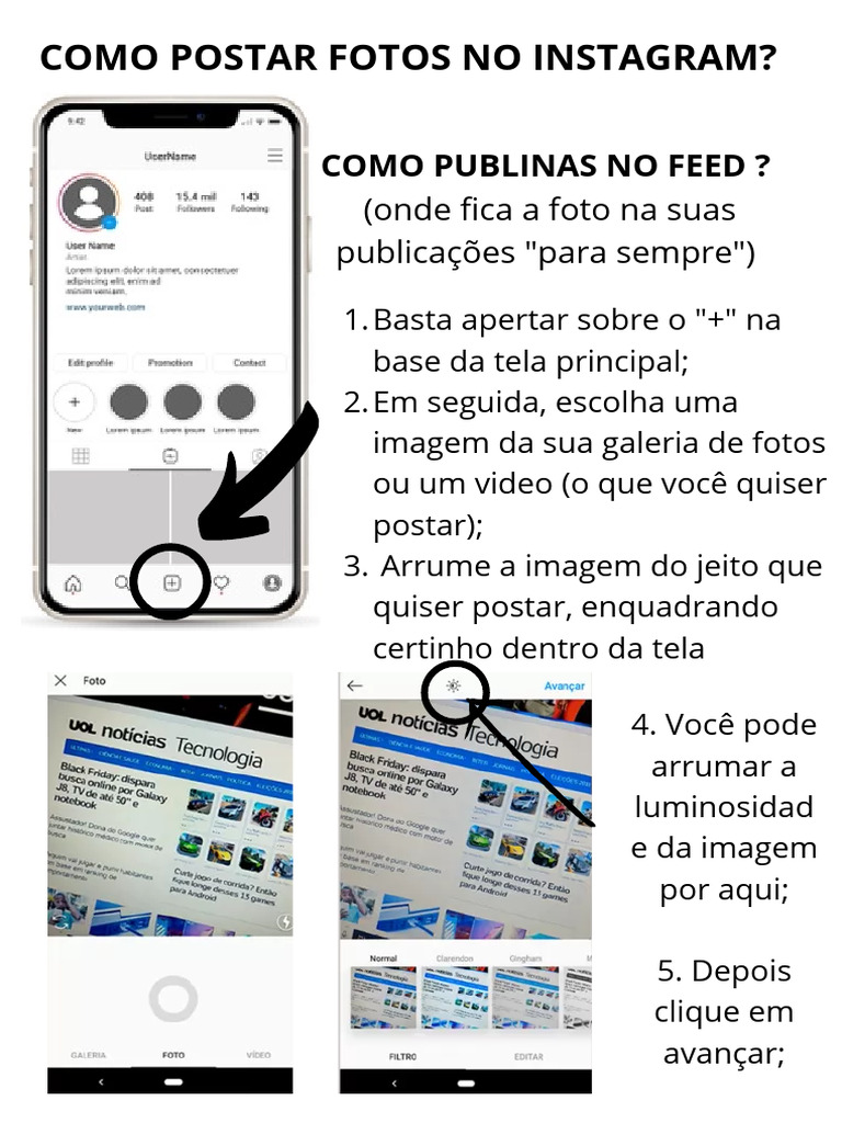 Como Postar Fotos No Instagram | PDF