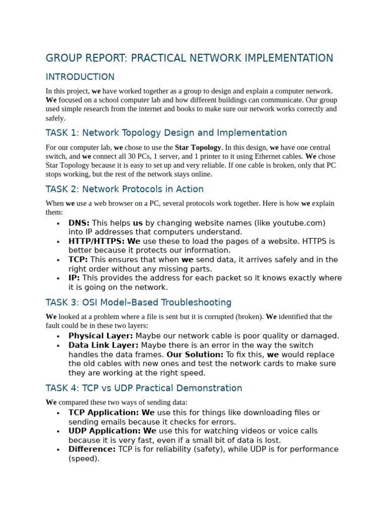Network Report | PDF