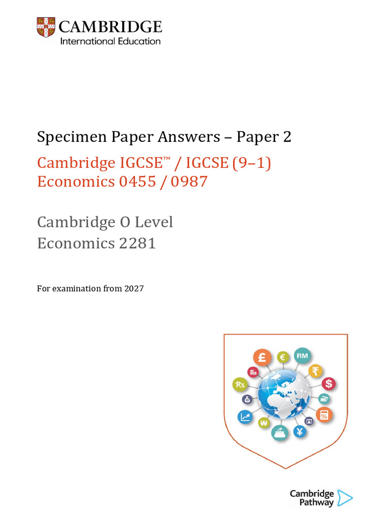 0455 Specimen Paper Answers Paper 2 (For Examination From 2027) | PDF