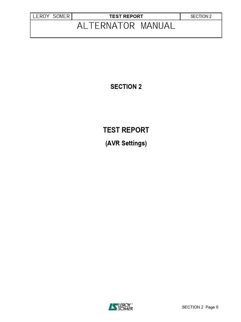 E19006-PO-003 Generator Test Report | PDF