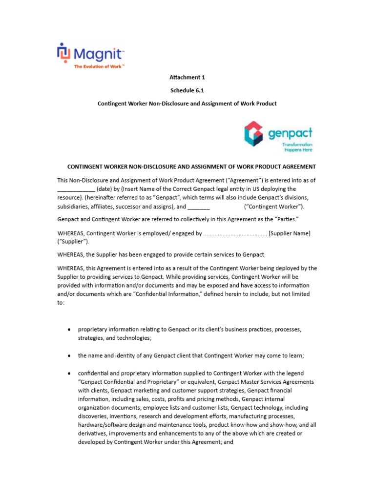 Updated NDA - Genpact | PDF