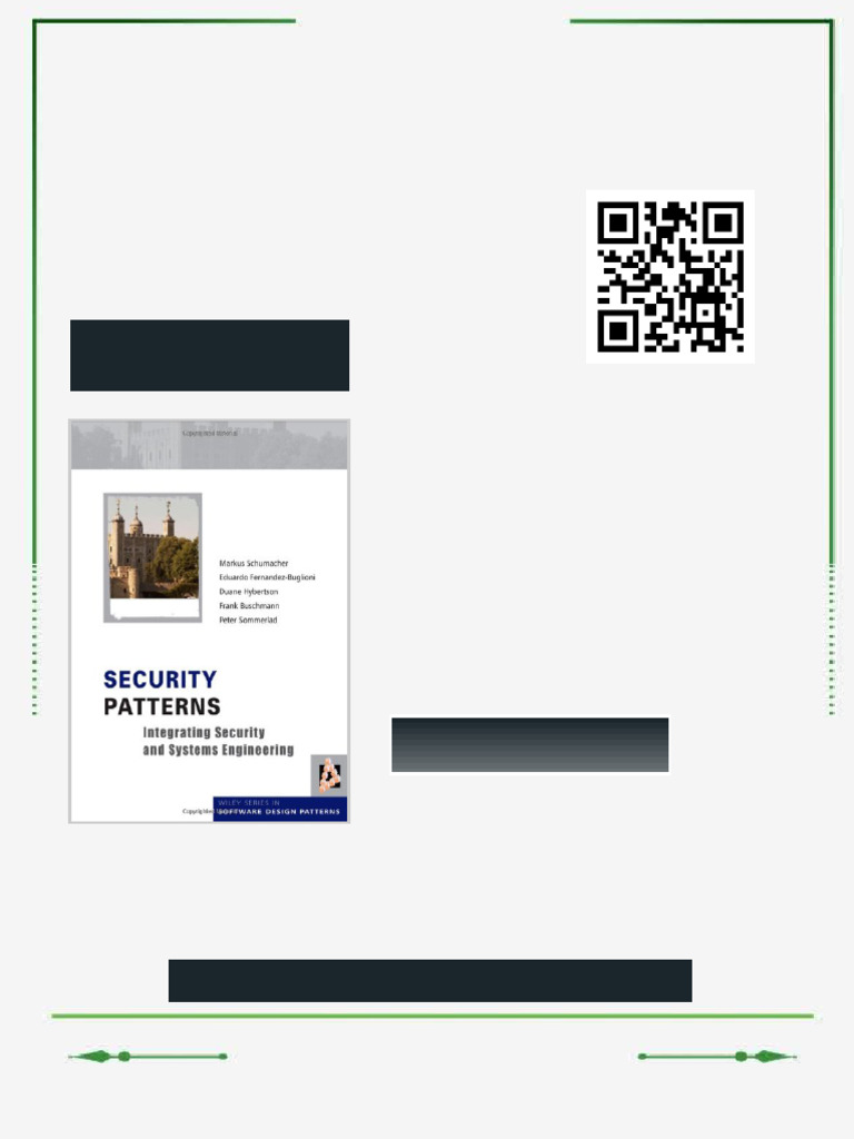 Security Patterns Integrating Security and Systems Engineering 1st ...