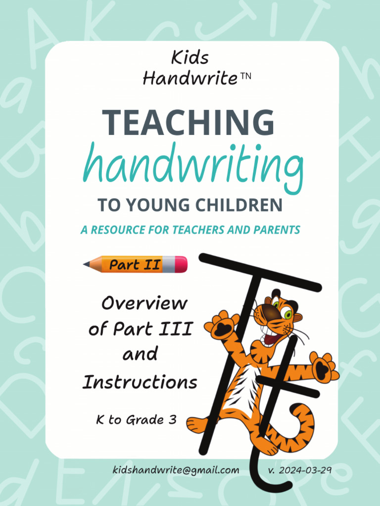 Teaching Handwriting To Children 3 | PDF