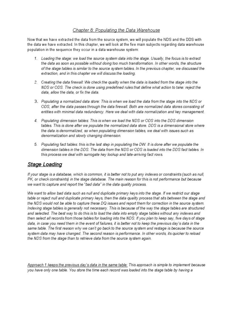 Dw Chapter 8 Pdf Data Warehouse Database Index