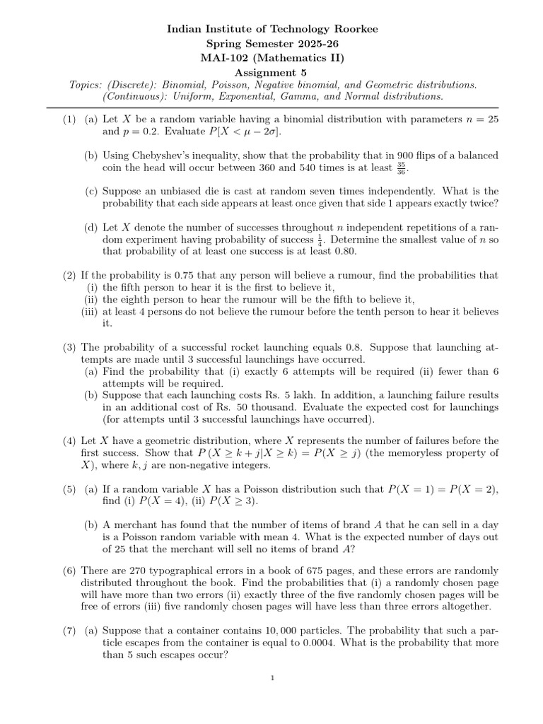 MAI 102 Assignment 5 | PDF