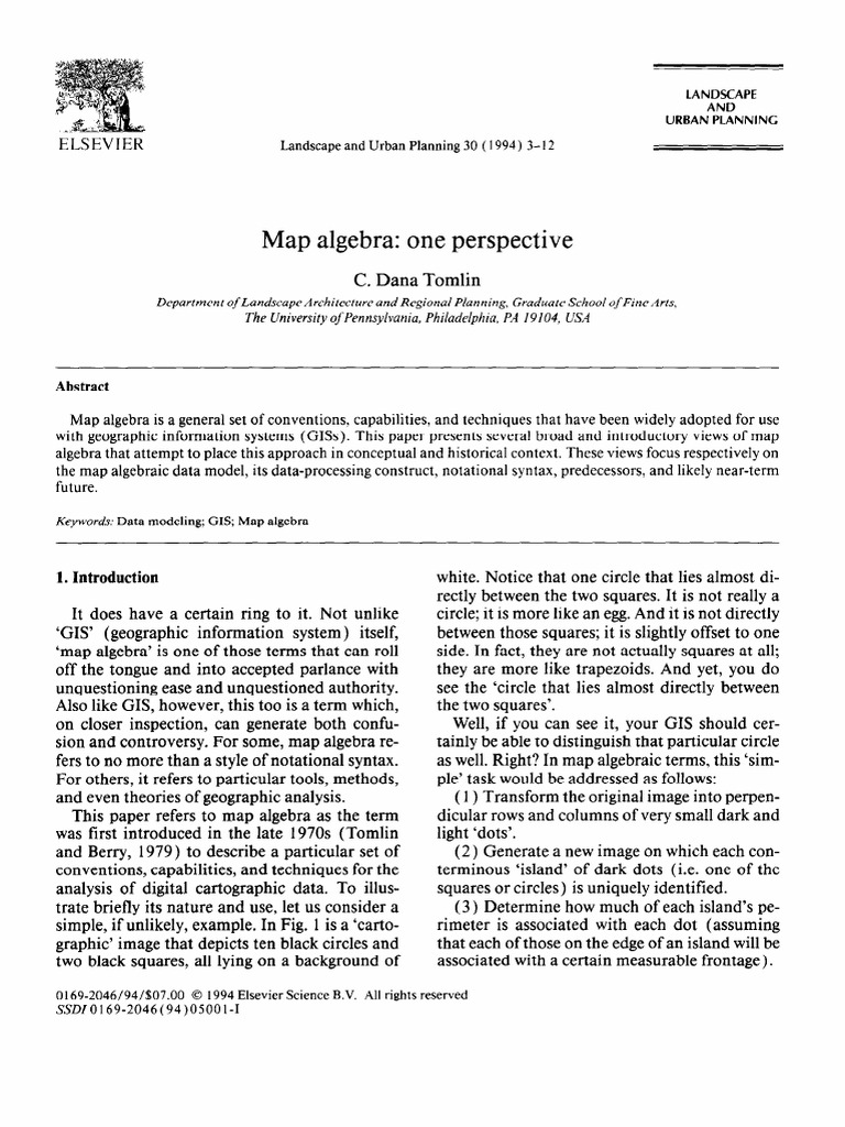 Map Algebra - One Perspective | PDF