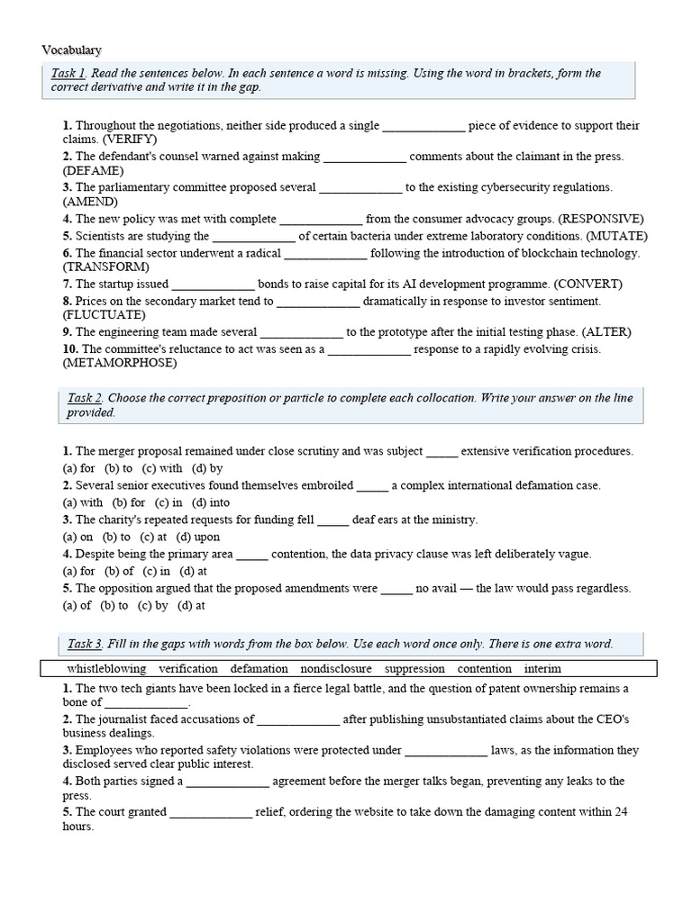 Lexical Grammar Test | PDF
