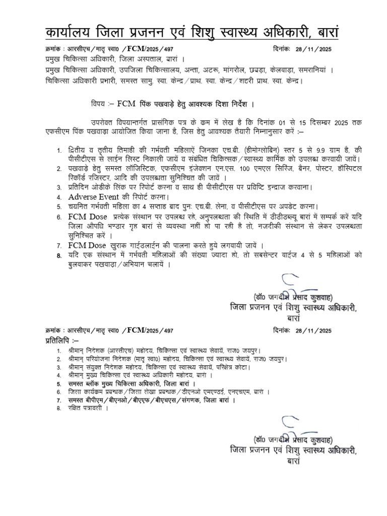 Letter No 497 FCM Preparation | PDF
