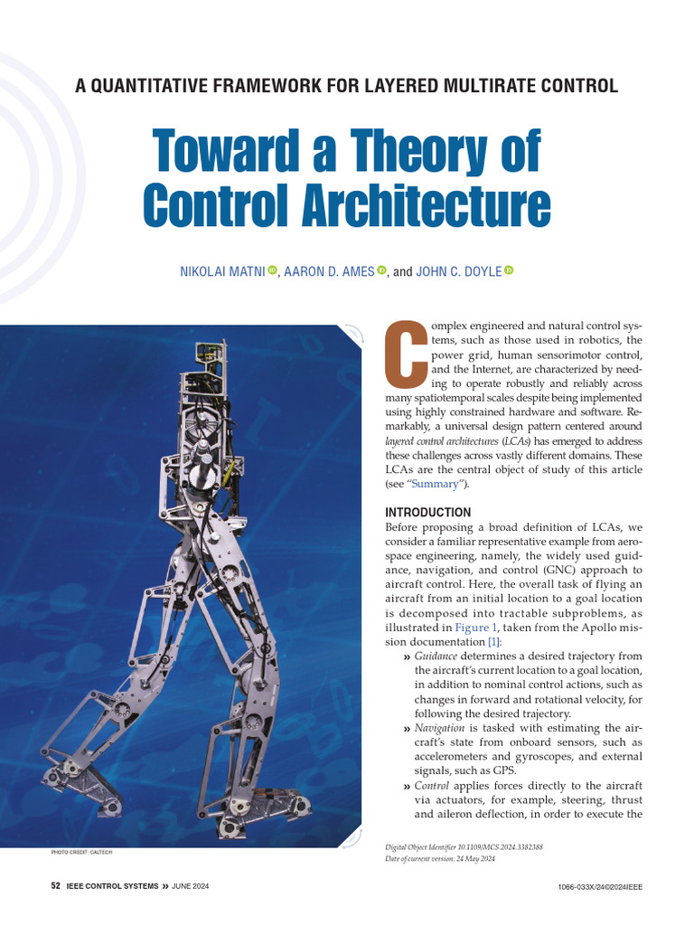 A Quantitative Framework For Layered Multirate Control Toward A Theory ...
