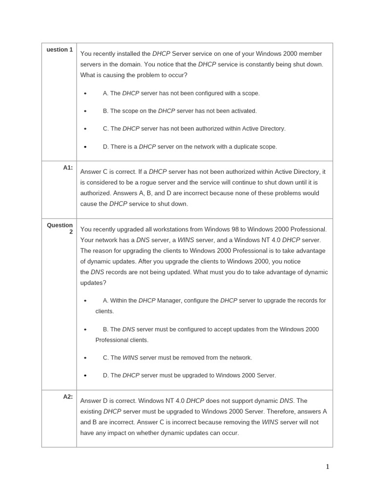 Server l4 Exam | PDF