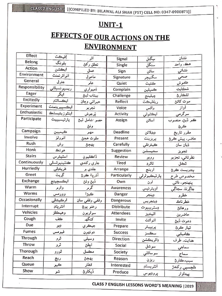 Class 7 English | PDF