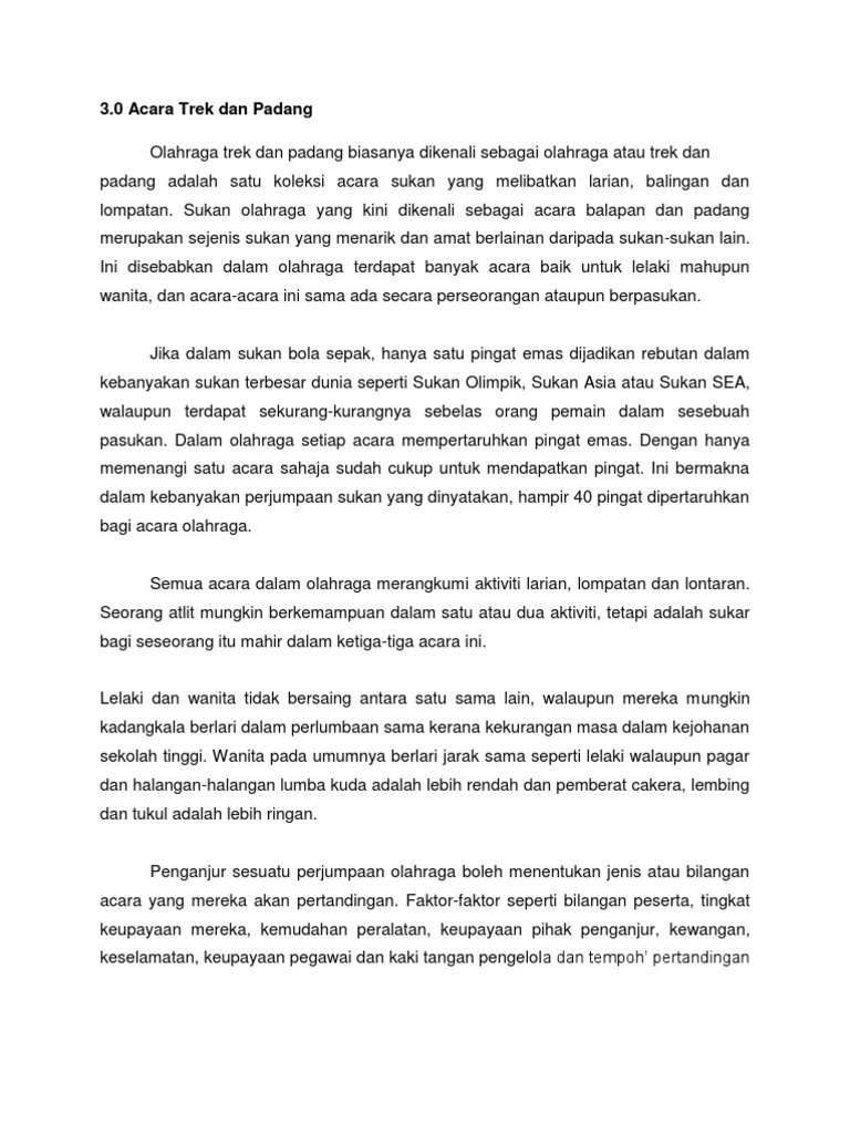 Acara Trek Dan Padang Kalai Pdf