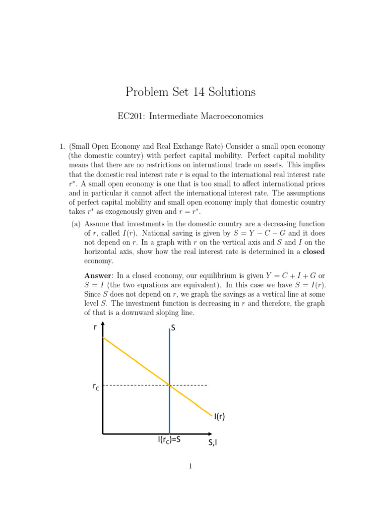 Problem Set 14 Answers | PDF | Exchange Rate | Interest