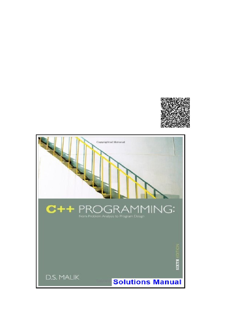 C++ Programming From Problem Analysis To Program Design 6Th Edition ...