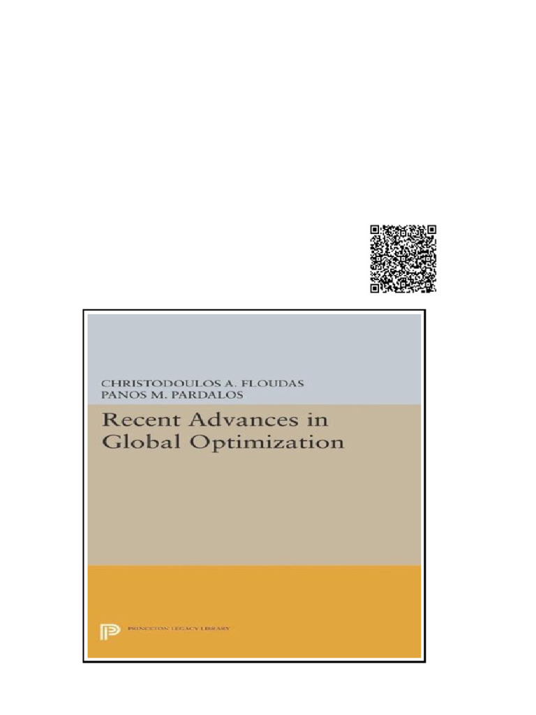 Recent Advances in Global Optimization Christodoulos A. Floudas | PDF
