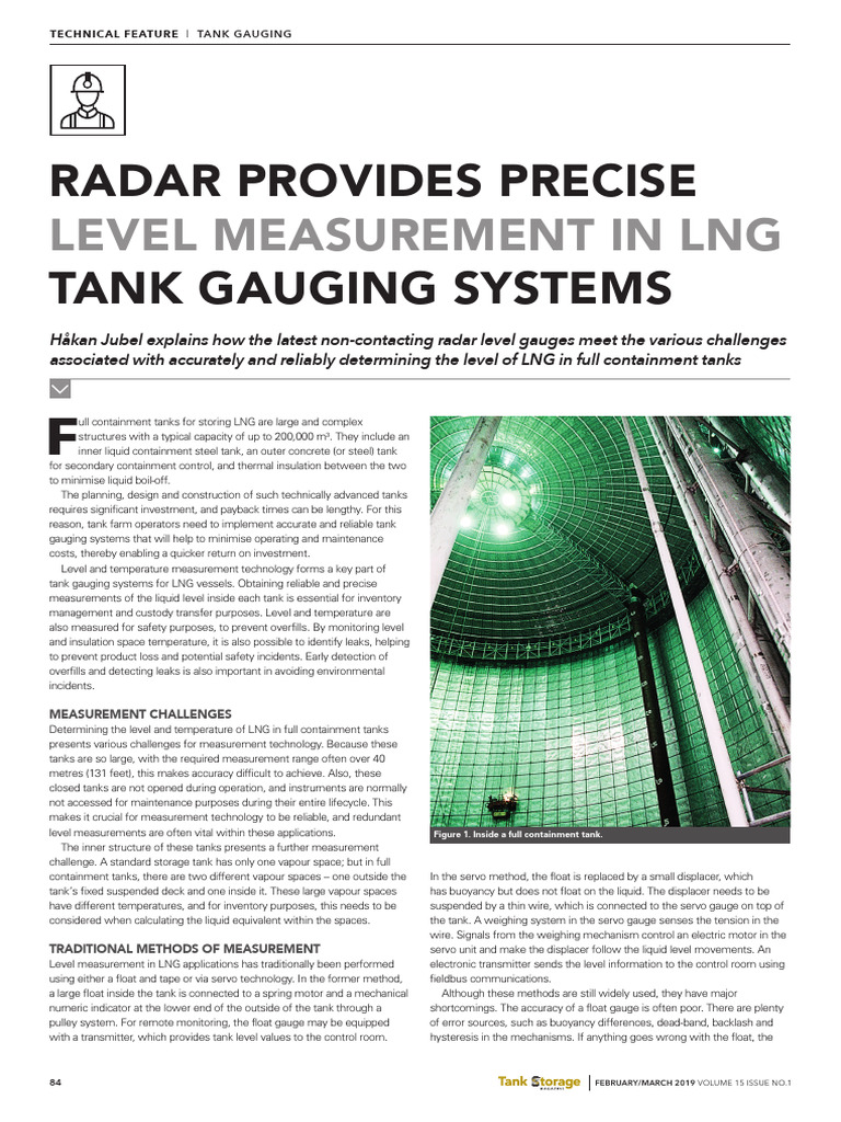 Article Radar Provides Precise Level Measurement in LNG Tank Gauging ...