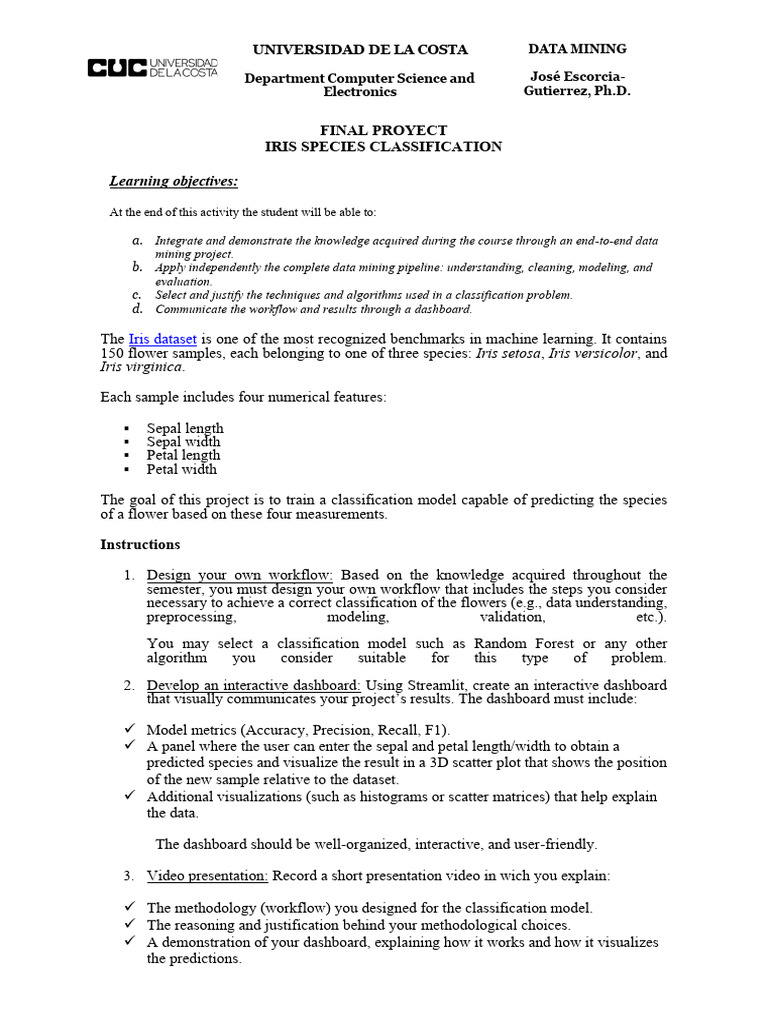 Iris Species Classification Proyect | PDF