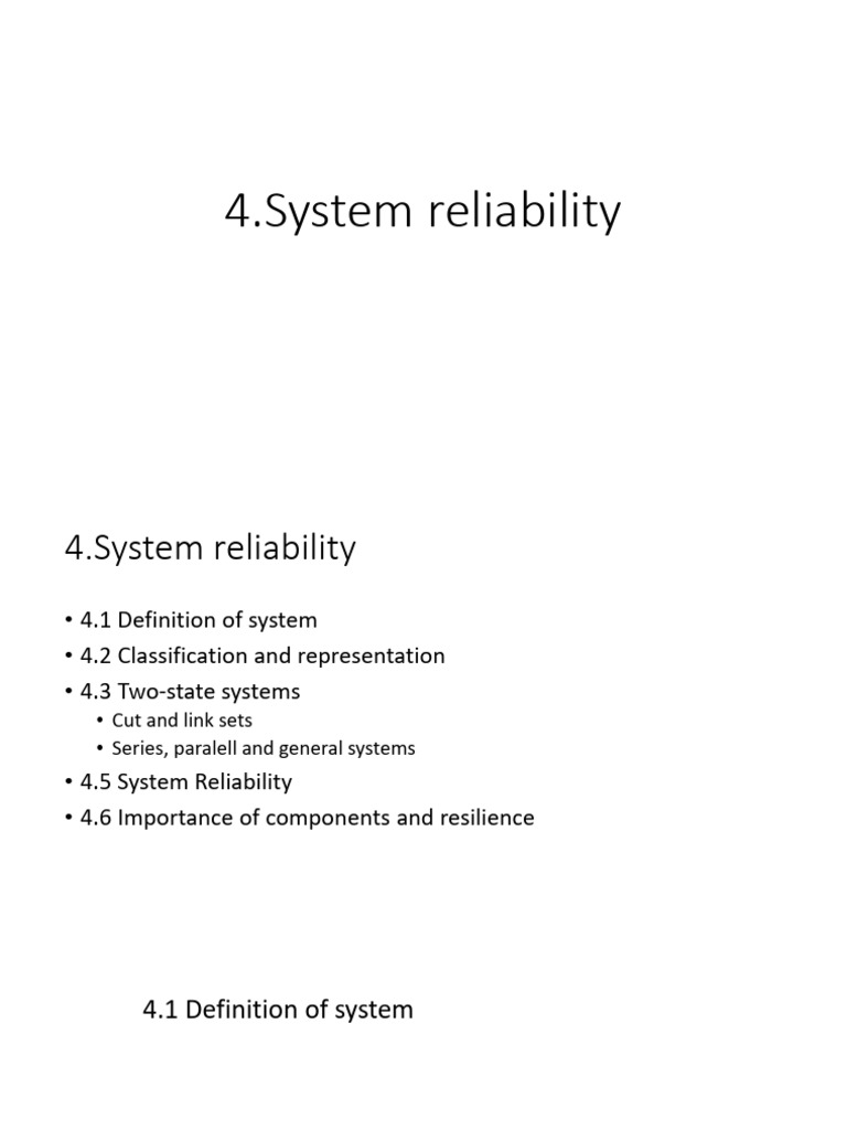 System Reliability | PDF