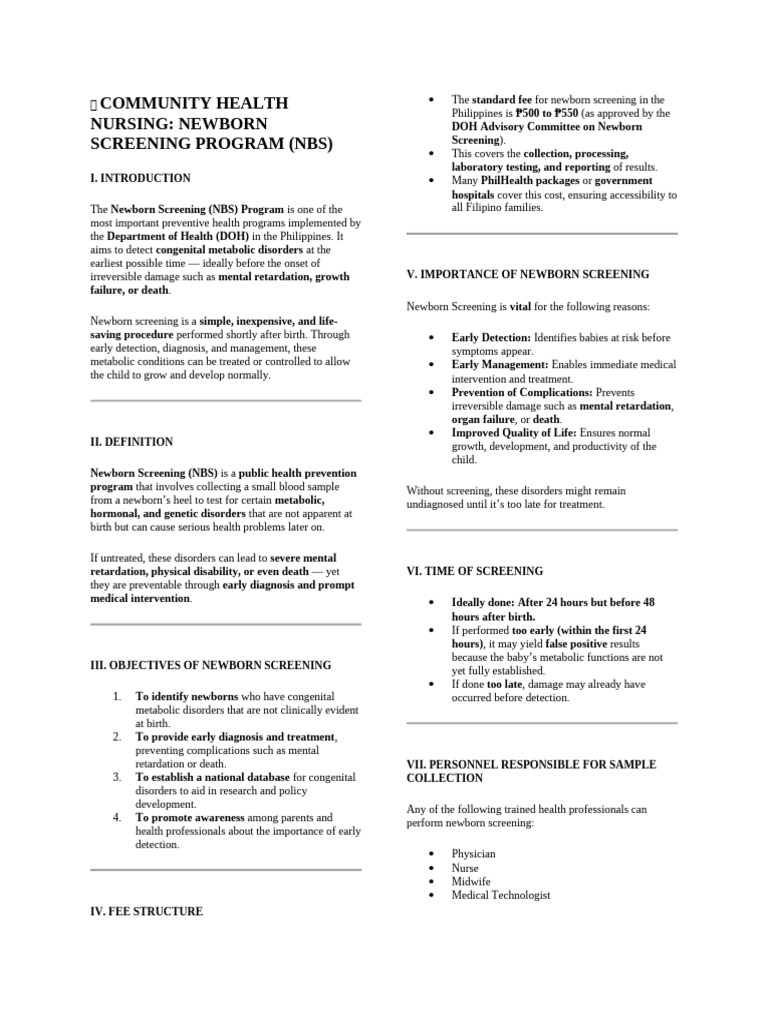 Newborn Screening | PDF