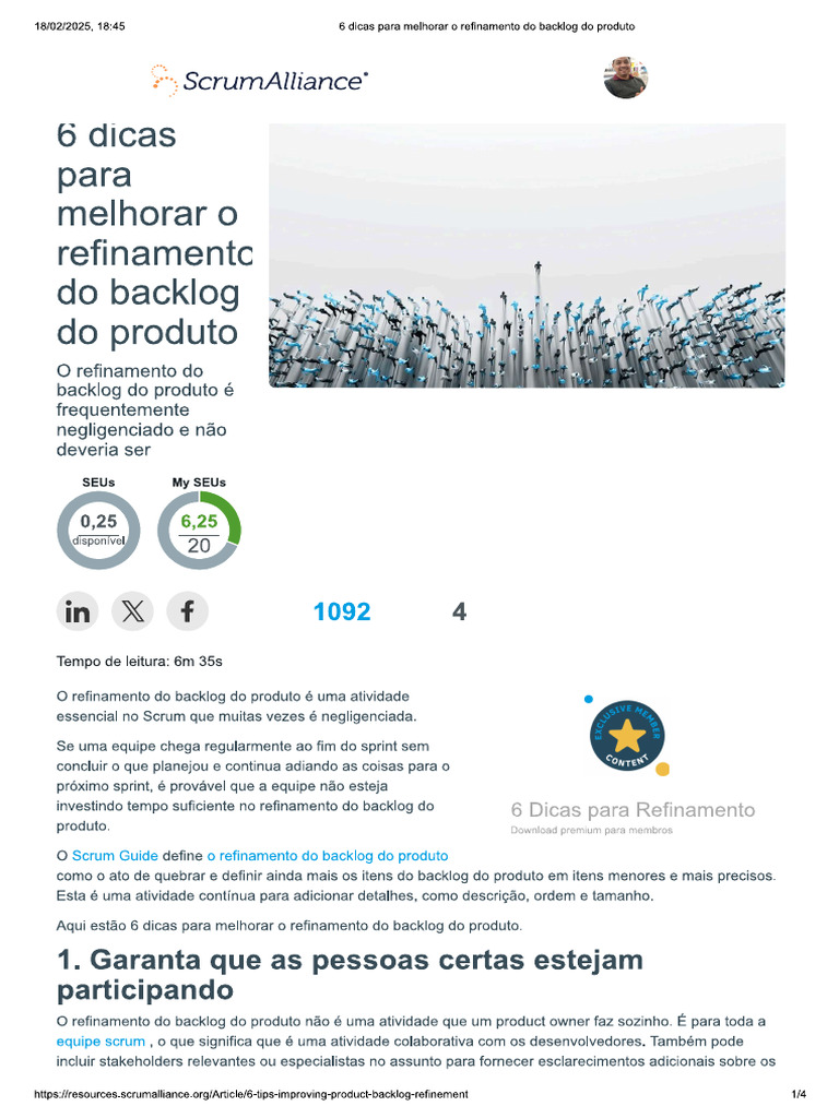 12 Dicas para Refinamento Do Backlog Do Produto | PDF