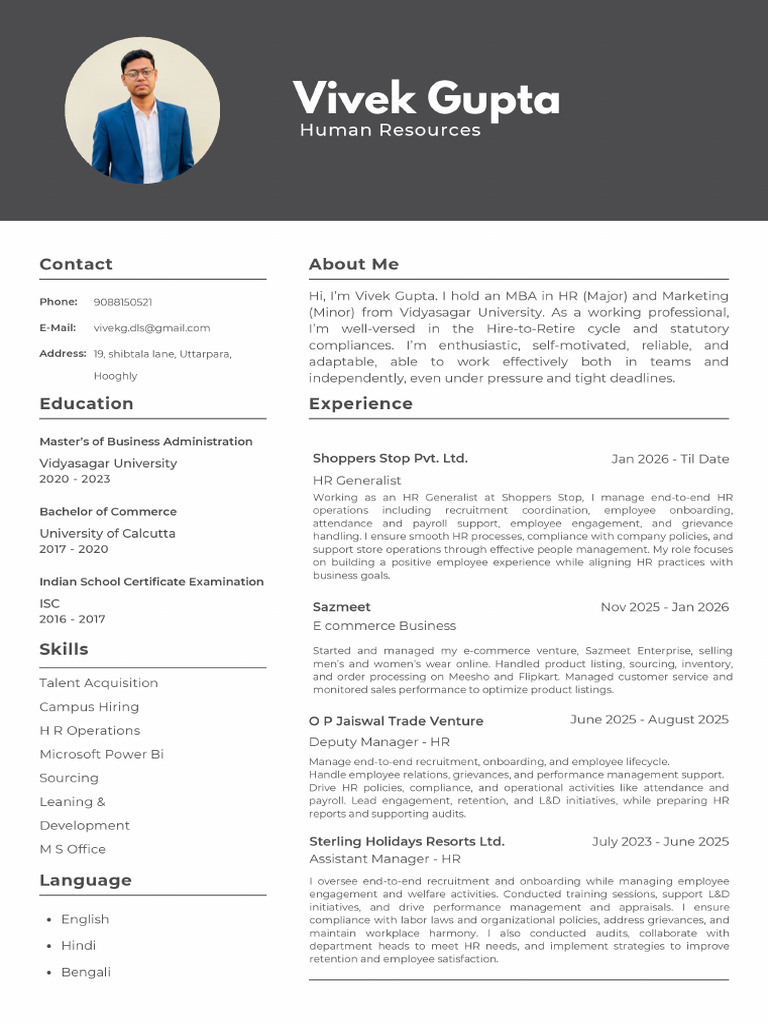Vivek Gupta - New Updated Resume | PDF